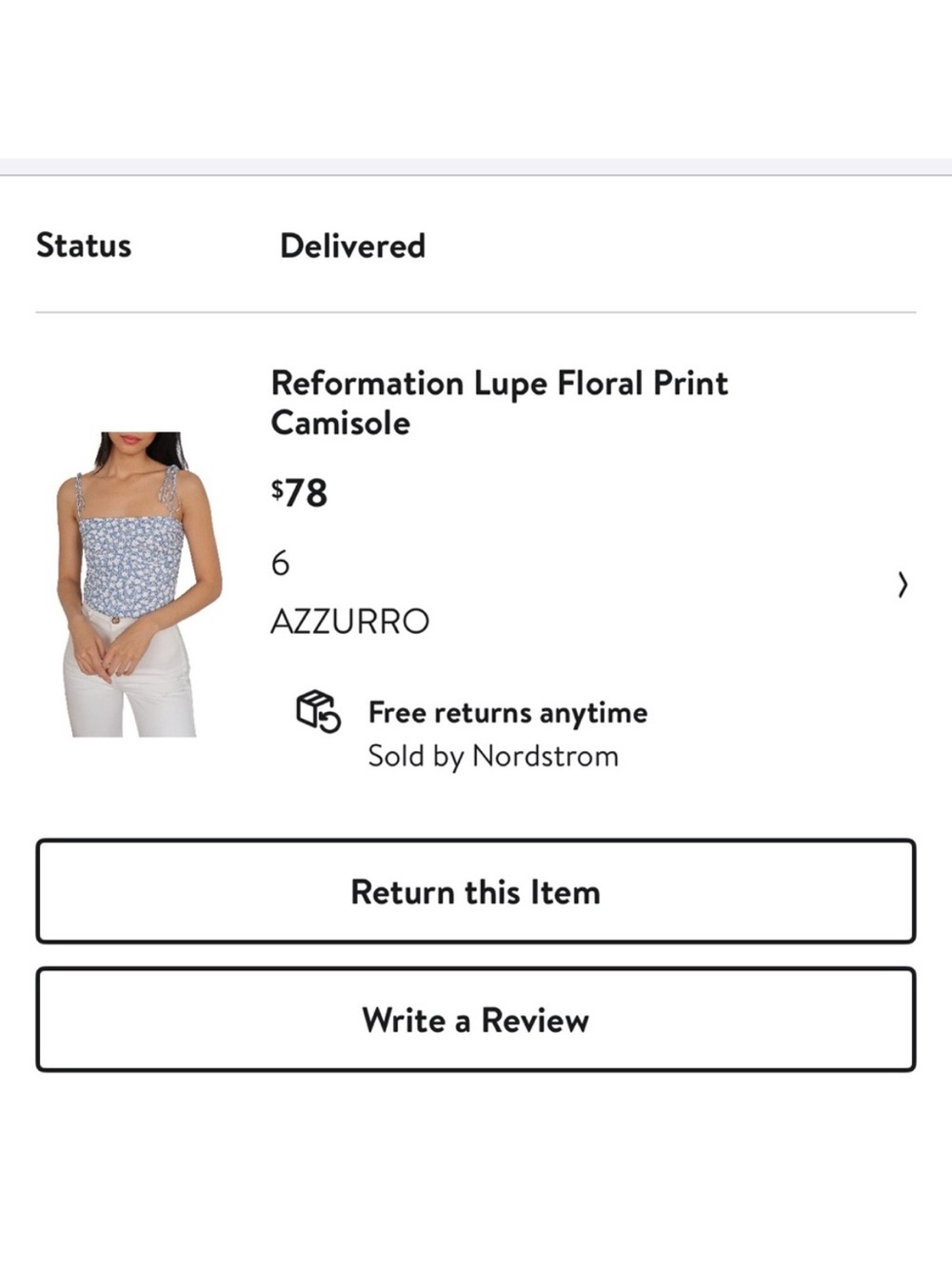 Reformation Lupe Floral Print Tank - Picture 6 of 7